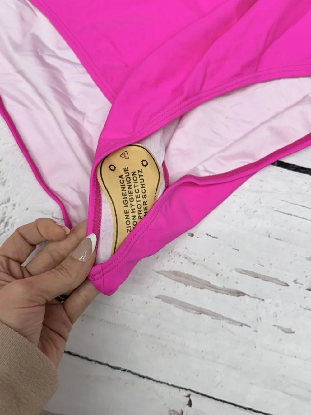 Eomenie Pink Ombre One Piece Swimsuit‎ Lace-Up Back 2XL NWT